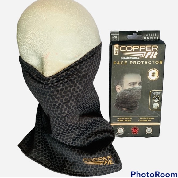 copper fit Other - NWT COPPER FIT Face Protector Mask Unisex One Size Grey